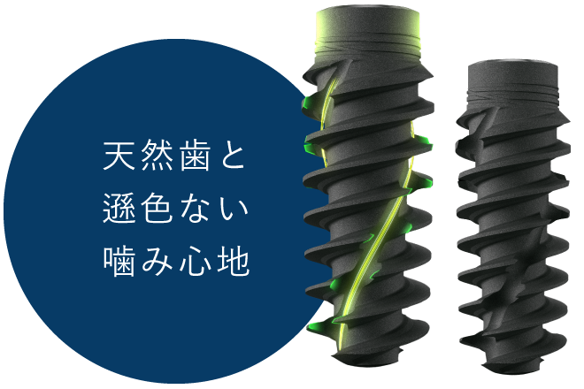 天然歯と遜色ない噛み心地